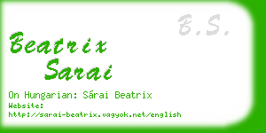 beatrix sarai business card